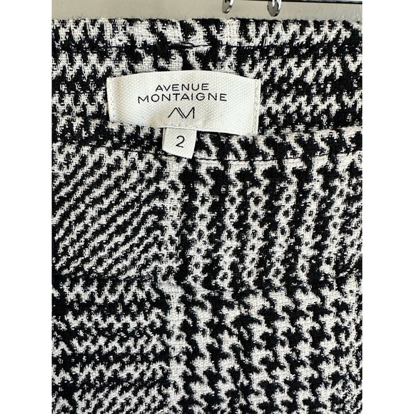 Avenue Montaigne Women’s Peggy Houndstooth Ankle Pull On Pants Sz. 2 - Picture 2 of 9